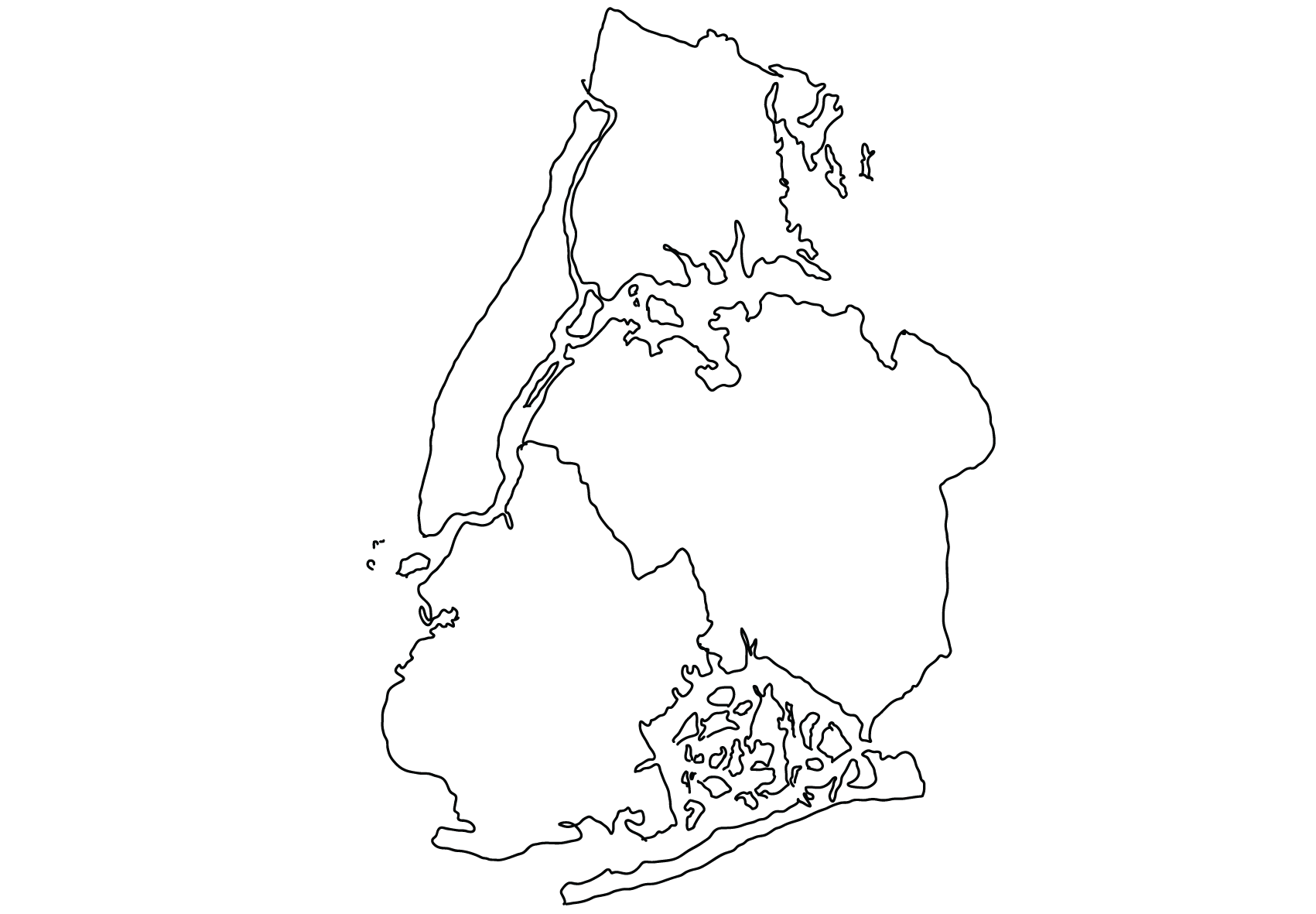 New York City boroughs map